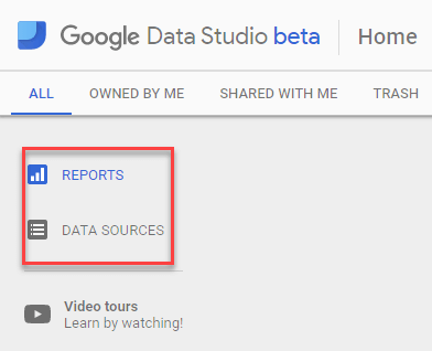 Google data studion Reports