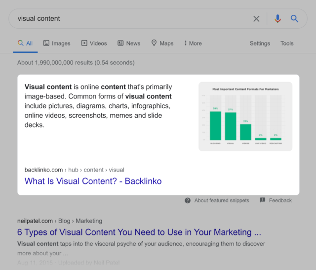 visual-content-featured-snippet