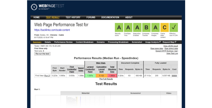 web-page-performance-test
